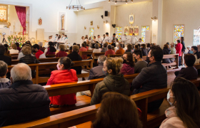 feligreses parroquia Santo Domingo Savio