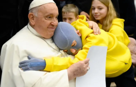 Papa y niño enfermo